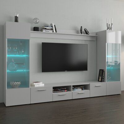 Featured Photo of 2024 Latest Miami 200 Modern 79" Tv Stands High Gloss Front