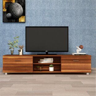 # Solid Wood Tv Stand For Tvs Up To 49east Urban Home Pertaining To Famous Jakarta Tv Stands (Photo 5 of 13)