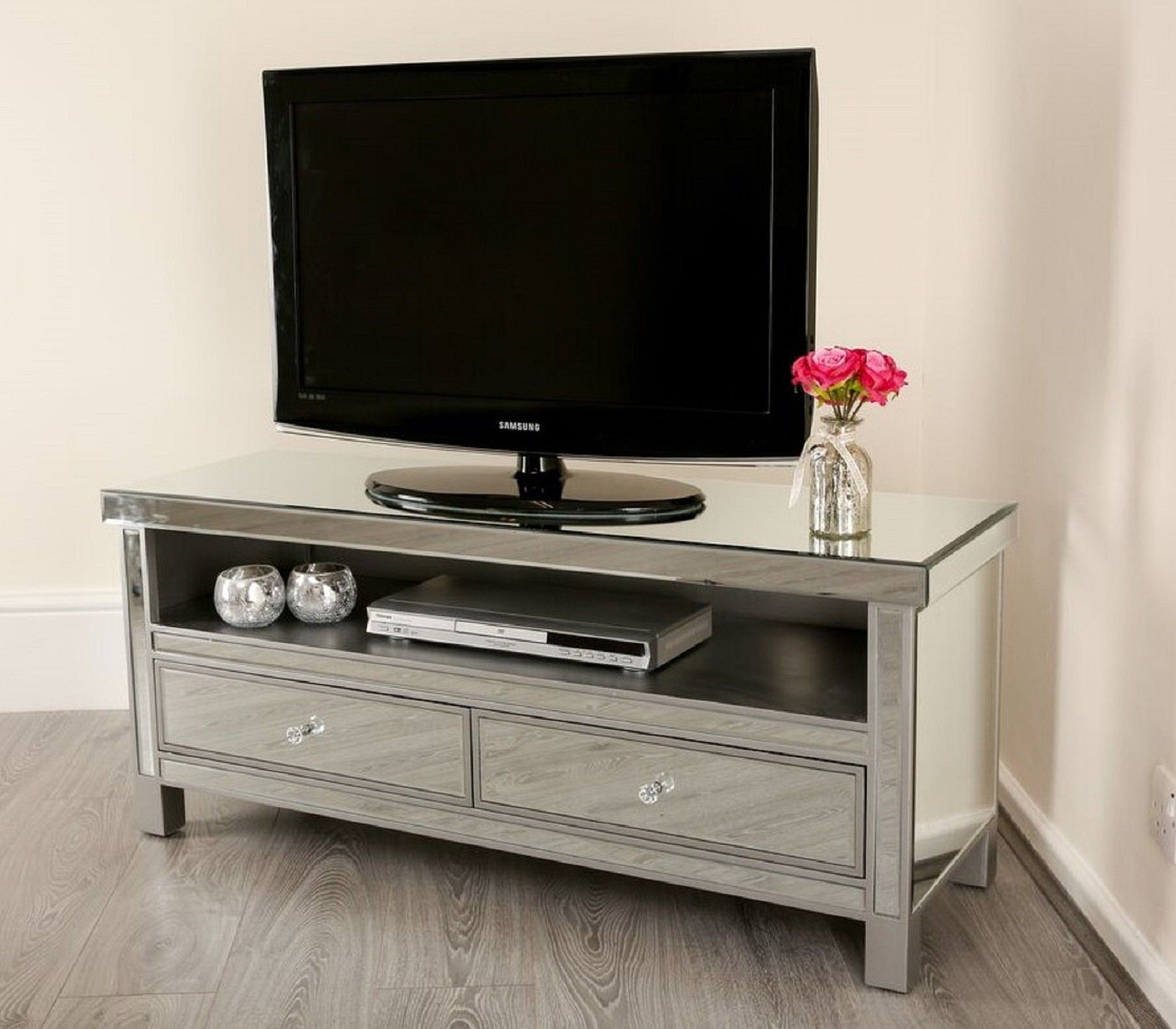 Venetian Mirrored Tv Stand With Storage – Tv Stands – Home In Newest Tv Stands (Photo 9 of 20)