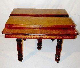 173f: Antique 5 Leg Square Oak Dining Room Table : Lot 173f Inside Antique Oak Dining Tables (View 14 of 15)
