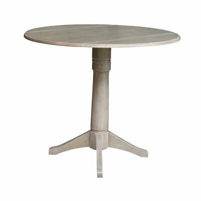 42" Round Dual Drop Leaf Pedestal Table –  (View 7 of 15)