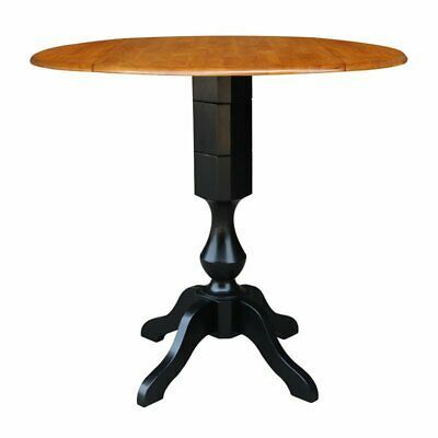 42" Round Dual Drop Leaf Pedestal Table –  (View 1 of 15)