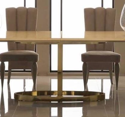 5M Large Designer Gold Oval Dining Table – Juliettes Interiors Within Gold Dining Tables (View 11 of 15)