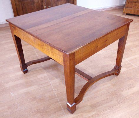 Antique Italian Cherry Wood Extendable Dining Table For Throughout Reclaimed Teak And Cast Iron Round Dining Tables (View 11 of 15)