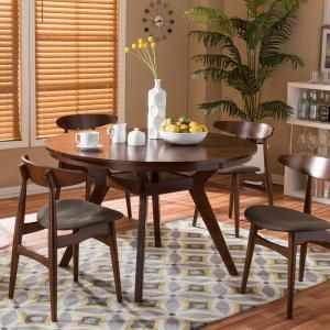 Baxton Studio Flamingo Medium Brown Dining Table 28862 With Brown Dining Tables (View 5 of 15)