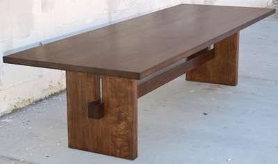 Black Walnut Trestle Table, Custom Madepetersen With Regard To Black And Walnut Dining Tables (View 14 of 15)