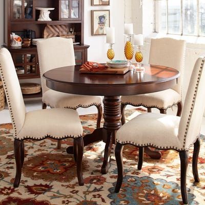 Build Your Own Ronan Tobacco Brown Extension Table Dining Within Vintage Brown 48 Inch Round Dining Tables (View 14 of 15)