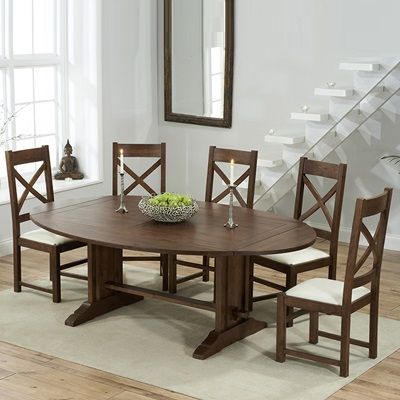 Carver Dark Oak Oval Extending Dining Table With 6 Croydon Within Dark Oak Wood Dining Tables (View 9 of 15)