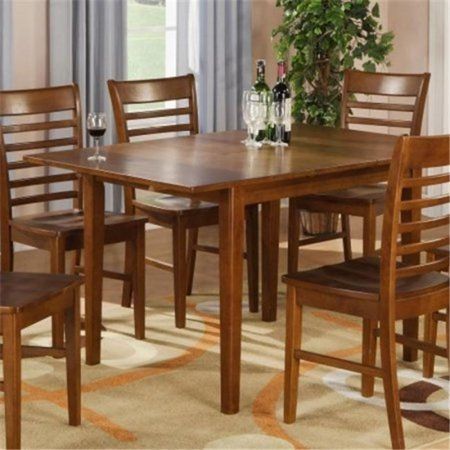 East West Mt Sbr Milan Rectangular Dinette Kitchen Table Throughout Brown Dining Tables With Removable Leaves (View 4 of 15)
