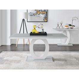 Grey & White High Gloss Dining Table | Furniturebox For Glossy Gray Dining Tables (View 8 of 15)
