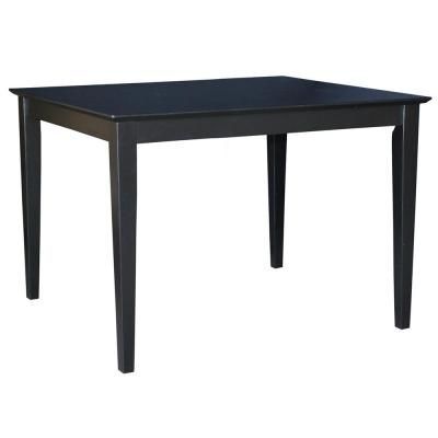 International Concepts Black Solid Wood Dining Table K46 For Dark Oak Wood Dining Tables (View 14 of 15)
