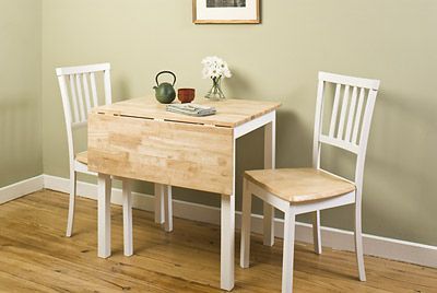 Jackson Table White / Natural – No Chairs – Dinette Intended For Gray Drop Leaf Tables (View 3 of 15)