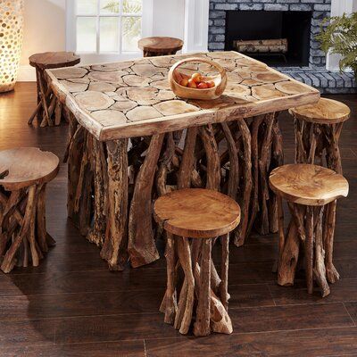 Millwood Pines Chardon Solid Wood Dining Table | Rustic With Regard To Rustic Honey Dining Tables (View 2 of 15)