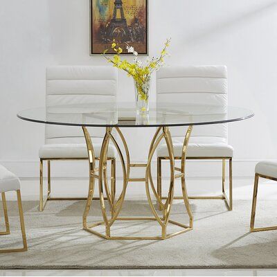 Modern Gold Dining Tables | Allmodern Pertaining To Gold Dining Tables (View 6 of 15)