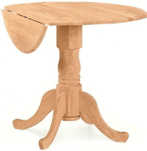 Queen Anne Drop Leaf Pedestal Dining Table – 36" Round With Round Dual Drop Leaf Pedestal Tables (View 7 of 15)