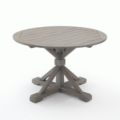 Remington Gray 47" Round Acacia Wood Dining Table – Pier1 Inside Gray Dining Tables (View 4 of 15)