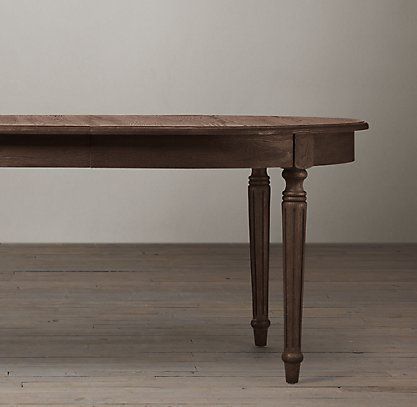 Rh's Vintage French Fluted Leg Collection – Brown Oak Throughout Light Brown Dining Tables (View 9 of 15)