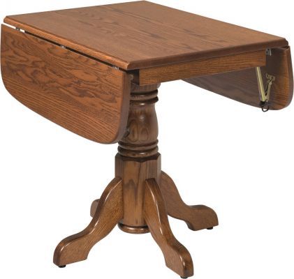 River Shore Pedestal Drop Leaf Table – Countryside Amish Regarding Round Dual Drop Leaf Pedestal Tables (View 3 of 15)