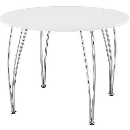 Shell Bentwood Cool Contemporary Design Round Dining Table In Chrome Metal Dining Tables (View 9 of 15)
