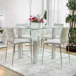 Shop Lorin Led Round Dining Table Inspire Q Modern Intended For Silver Dining Tables (View 12 of 15)