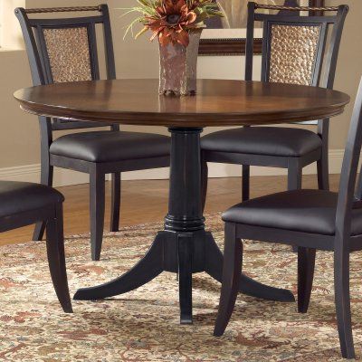 Stained Top, Black Bottom Kitchen Table | Pinterest/crafty Inside Vintage Brown Round Dining Tables (View 3 of 15)