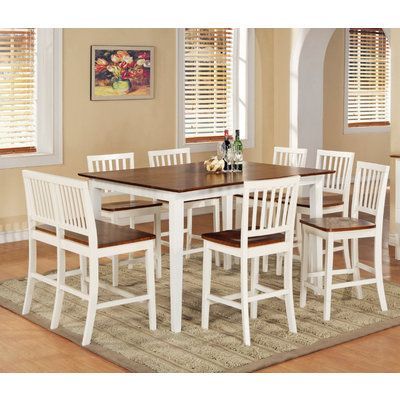 Steve Silver Branson 8 Piece 54X42 Counter Height Set In Intended For Silver Dining Tables (View 7 of 15)