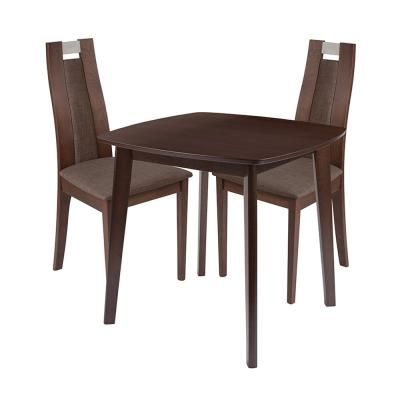 Stonington 3 Piece Walnut Wood Dining Table Set With Pertaining To Walnut Tove Dining Tables (View 12 of 15)