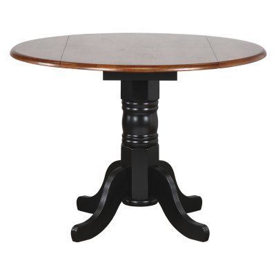 Sunset Trading Round Drop Leaf Dining Table | Drop Leaf Regarding Round Pedestal Dining Tables With One Leaf (View 4 of 15)