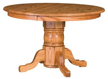 Traditional, Small Round Pedestal Dining Table In Round Pedestal Dining Tables With One Leaf (View 14 of 15)