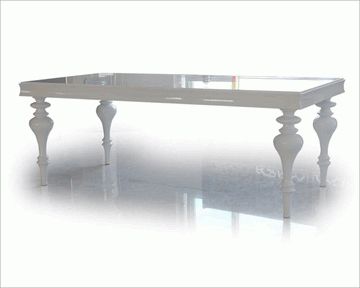 White Lacquer Dining Table 44ds212 Intended For White And Black Dining Tables (View 9 of 15)