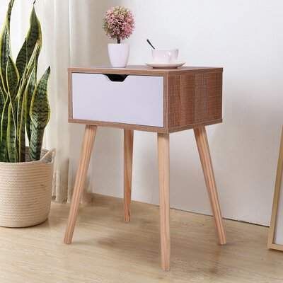 Wrought Studio Gwendolyn End Table With Storage – Products Regarding Round Hairpin Leg Dining Tables (View 3 of 15)