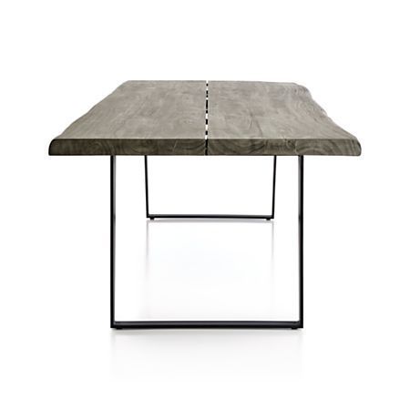 Yukon Grey Dining Table | Crate And Barrel | Grey Dining Intended For Gray Dining Tables (View 13 of 15)