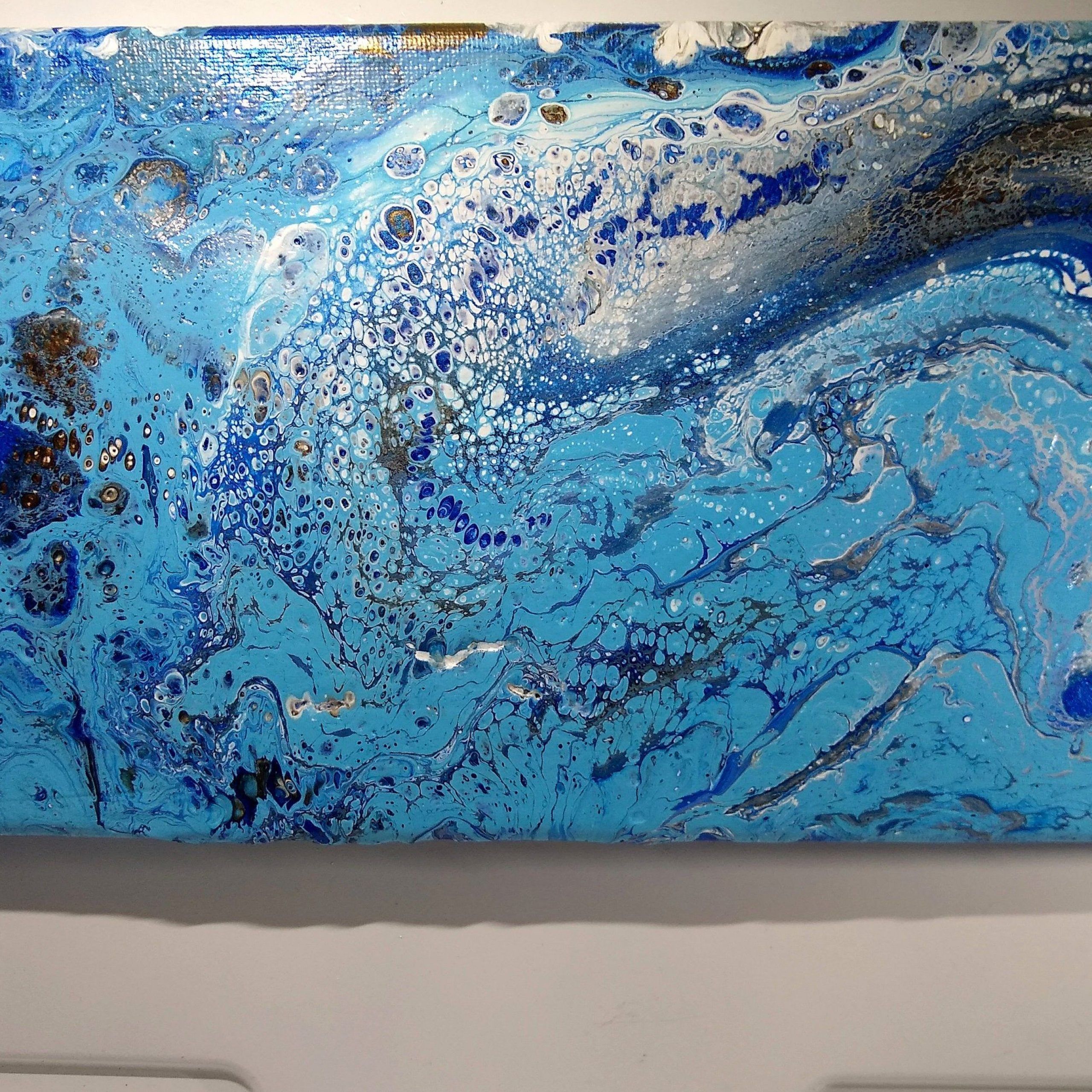 12x7 Wrapped Canvas Fluid Acrylic Painting Wall Art (with Images With Fluid Wall Art (View 10 of 15)