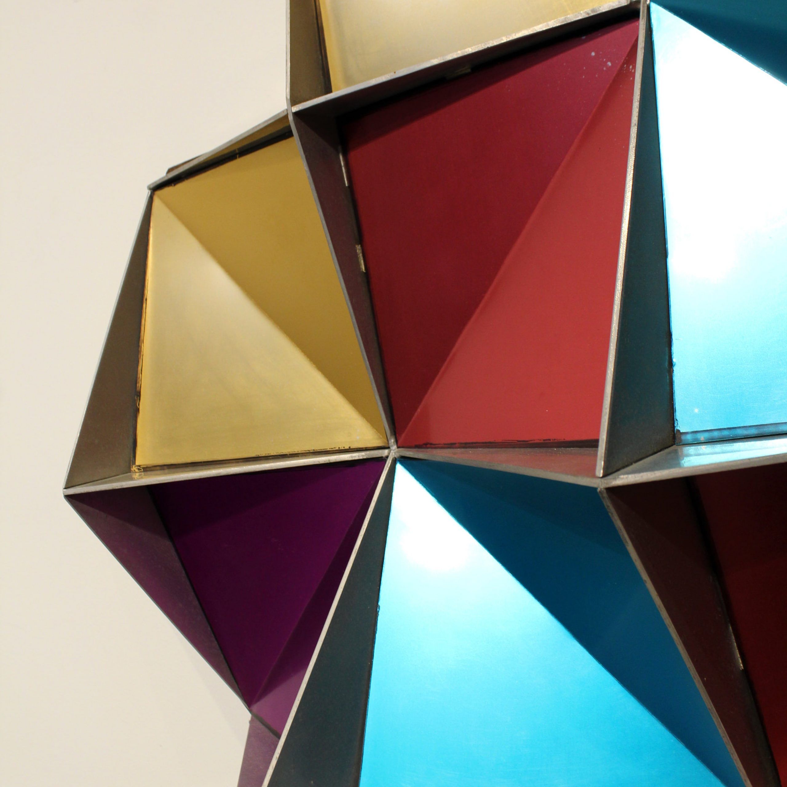 1970's Anodized Aluminum Three Dimensional Geometric Wall Art For Dimensional Wall Art (View 1 of 15)