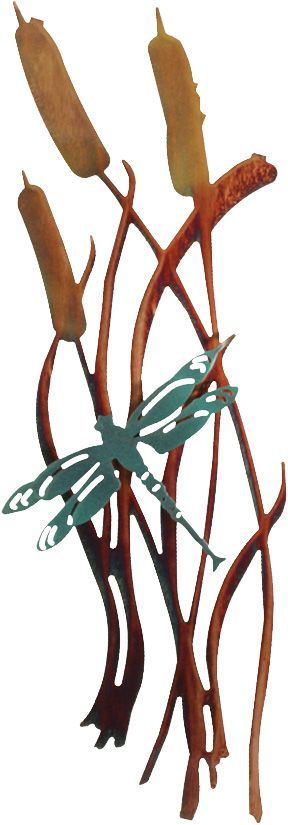 20" Dragonfly And Cattails Wall Artneil Rose | Dragonfly Wall Art Pertaining To Cattails Wall Art (View 1 of 15)