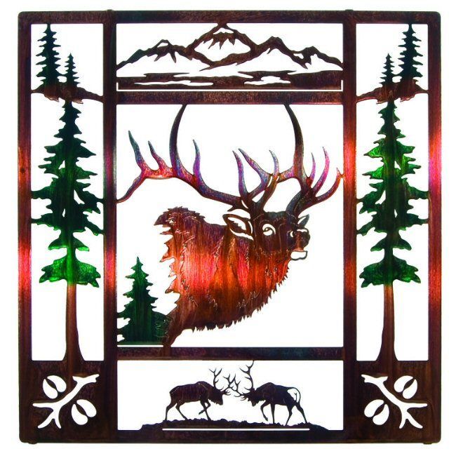 20" Fall Bugle Elk Metal Wall Art – Wildlife Wall Decor – Lazart Throughout Autumn Metal Wall Art (View 6 of 15)