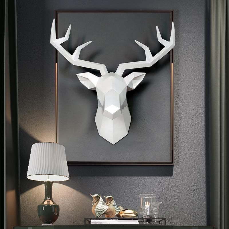 2021 3d Deer Head Sculpture Home Decoration Accessories Geometric Deer With Regard To Deer Wall Art (View 10 of 15)