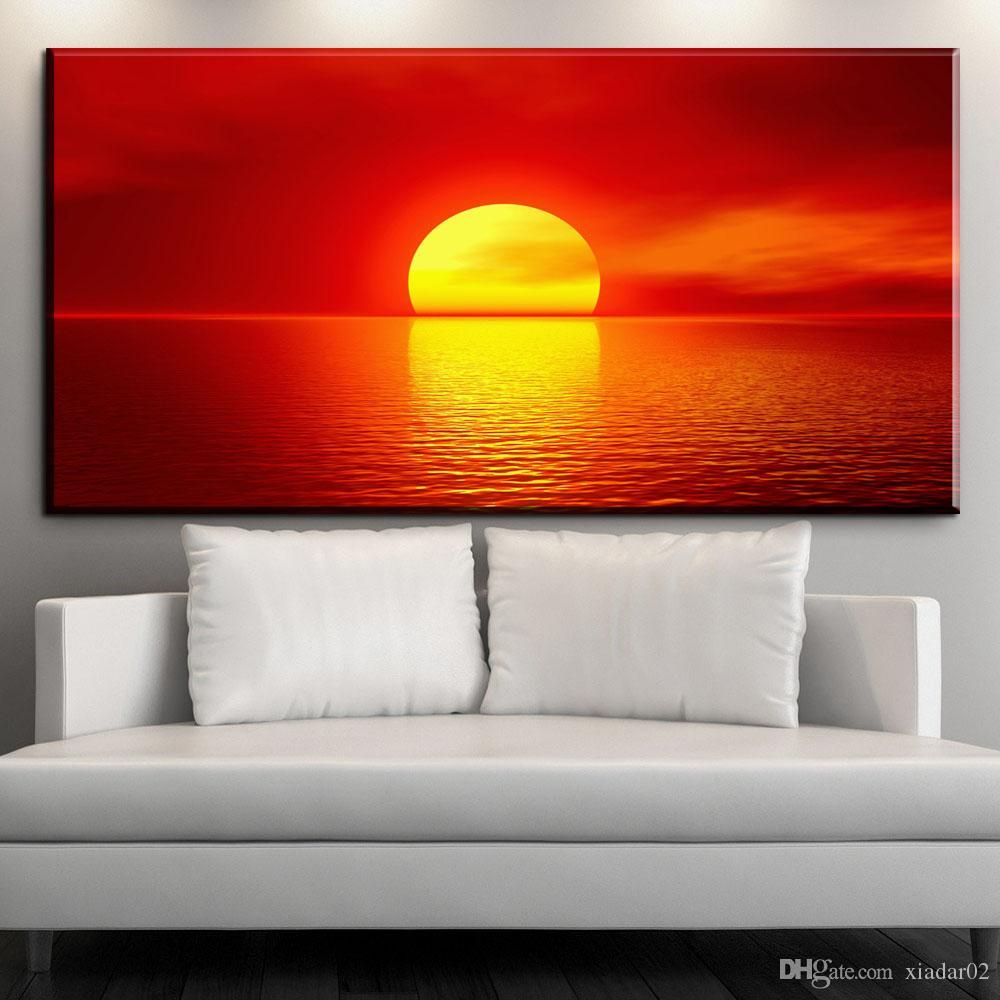 2021 Zz1924 Canvas Art Sunrise Sunset Landscape Sun Scenery Wall Art Inside Sunset Wall Art (View 3 of 15)
