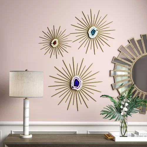 3 Piece Contemporary Metal Spiked Wall Décor Set In 2021 | Wall Decor Within 3 Piece Metal Wall Art Set (View 7 of 15)