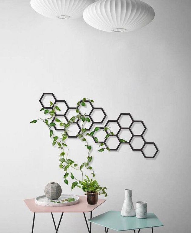 30+ Modern Minimalist Hanging Planters Decor Ideas For Indoor Pertaining To Urban Metal Wall Art (View 6 of 15)