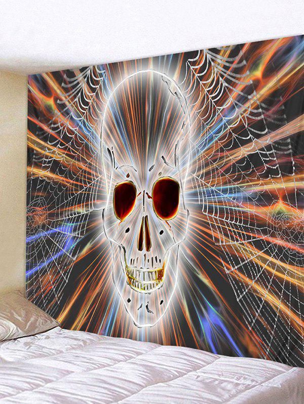 [35% Off] 2021 Halloween Spider Web Skull Print Tapestry Wall Hanging Within Web Wall Art (View 3 of 15)