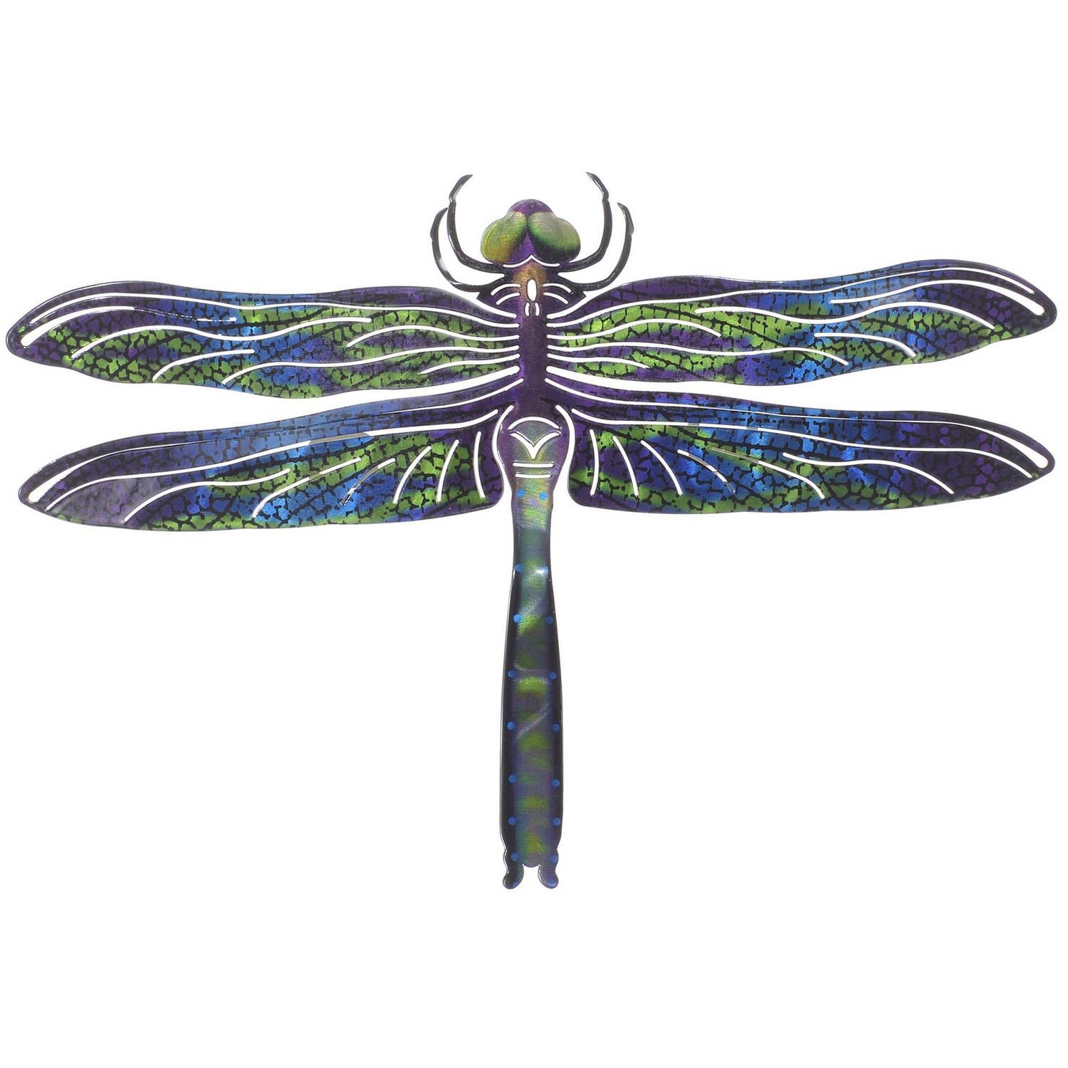 3D Dragonfly Blue Metal Wall Artnext Innovations – Walmart Throughout Dragonflies Wall Art (View 15 of 15)