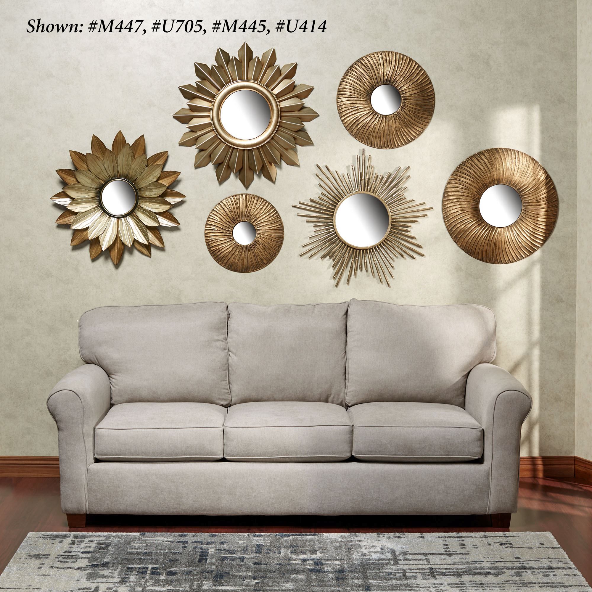 Abellina Layered Floral Mirrored Metal Wall Art Throughout Gold Metal Mirrored Wall Art (View 12 of 15)