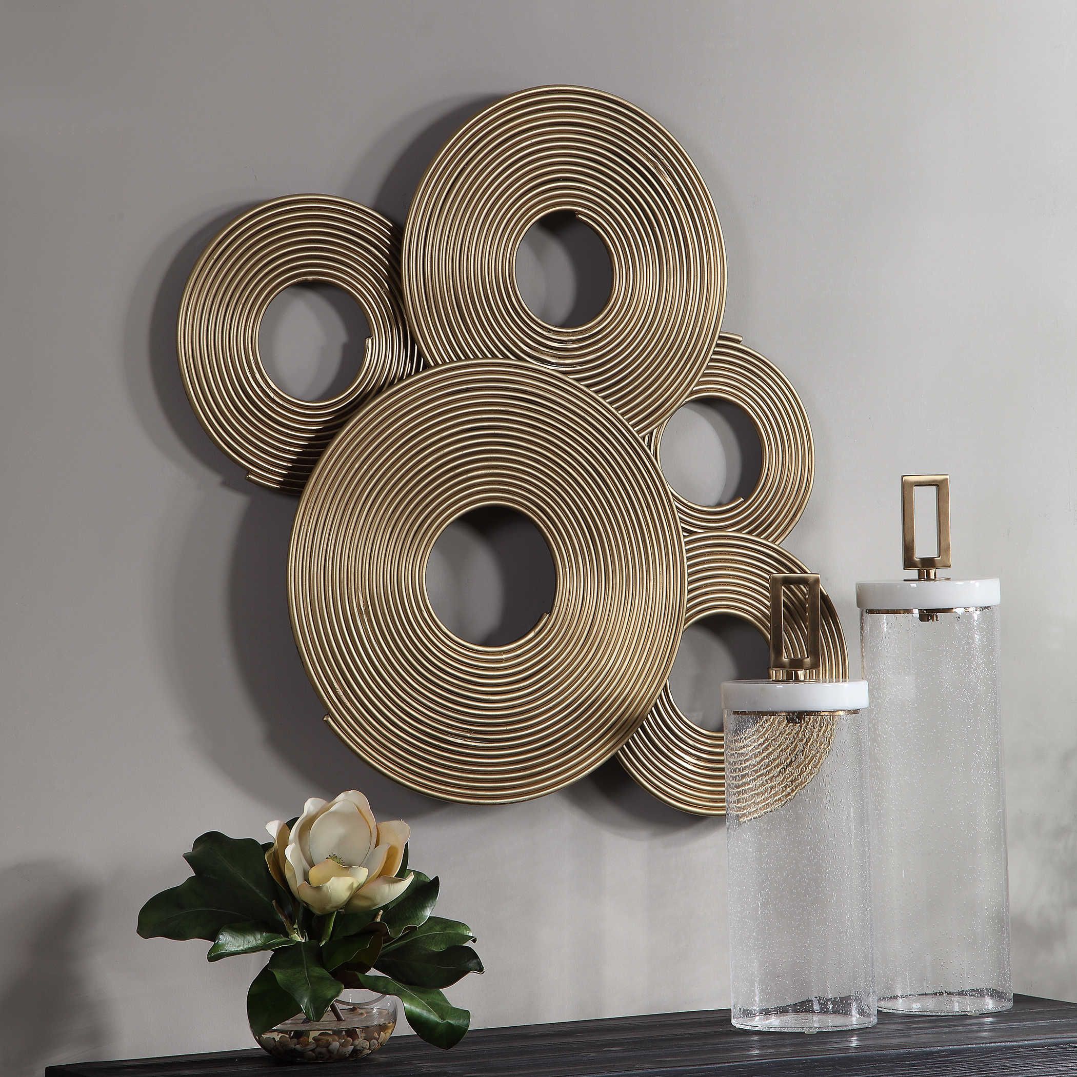 Ahmet Metal Wall Decor | Uttermost Throughout Modern Metal Gold Wall Art (View 2 of 15)