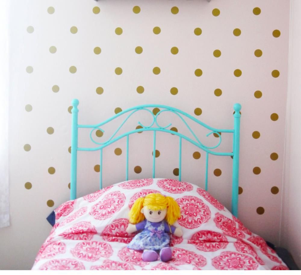 Aliexpress : Buy Gold Set Diypolka Dot Wall Decal Sticker , Peel Intended For Open Dotswall Art (View 3 of 15)