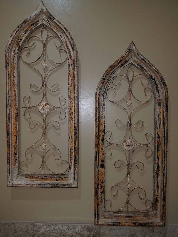 Arched Window Wall Decor, Farmhouse, Character, Metal, Architectural For Arched Metal Wall Art (View 13 of 15)