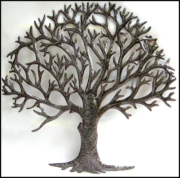 Banksy: Metal Tree Sculpture Wall Art Decor Intended For Looping Metal Wall Art (View 15 of 15)