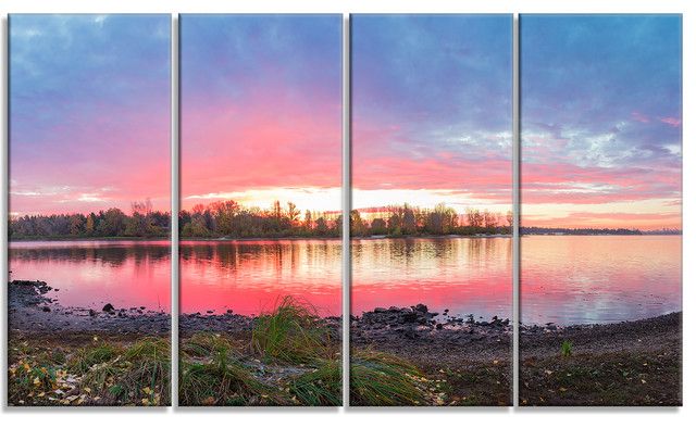 "beautiful Fall Sunrise Over River" Metal Wall Art – Contemporary Regarding Sunrise Metal Wall Art (View 6 of 15)