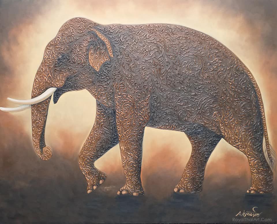 Best Elephant Wall Decor Home Interior 2021 – Royal Thai Art Within Elephants Wall Art (View 2 of 15)