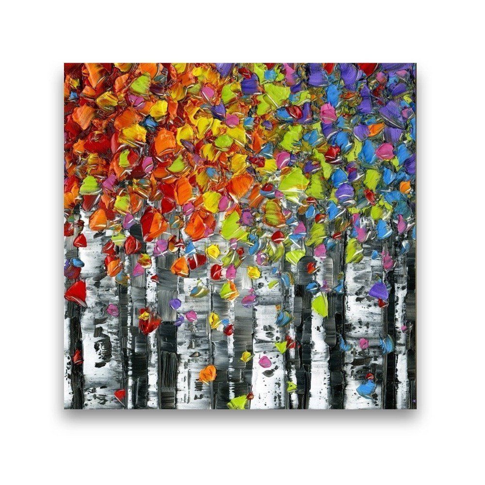 Birch Tree Print Aspen Art Abstract Canvas Wall Art Aspen Landscape Intended For Square Canvas Wall Art (View 14 of 15)
